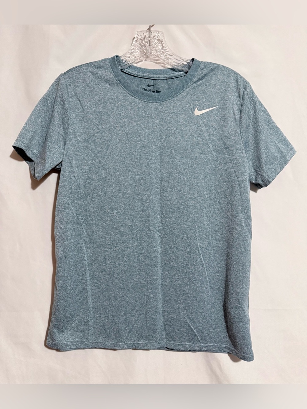 Nike Dri-FIT The Nike Tee Women’s S Gray Crew Neck Short Sleeve Polyester Logo